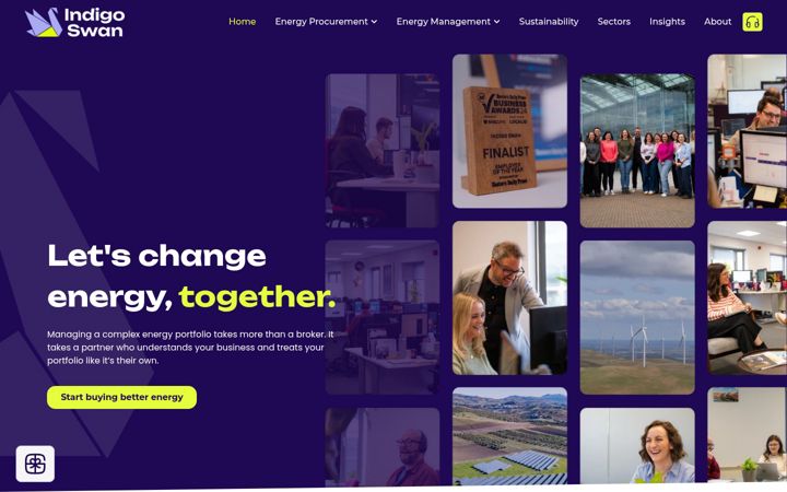Screenshot of indigoswan.co.uk