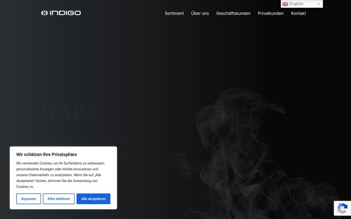 Screenshot of indigotrade.ch
