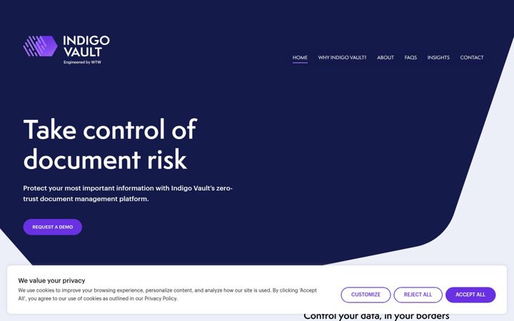 Screenshot ta' indigovault.com