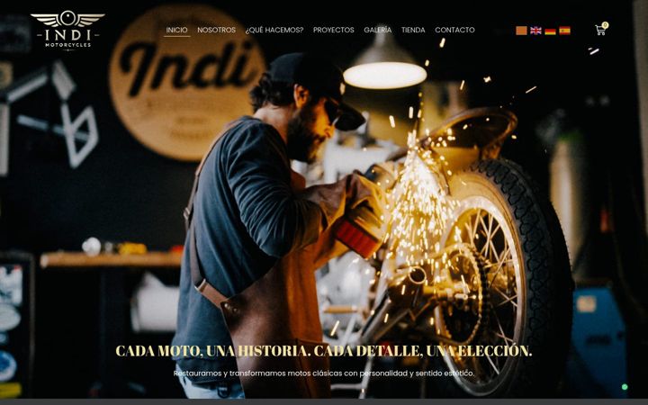Screenshot of indimotorcycles.com