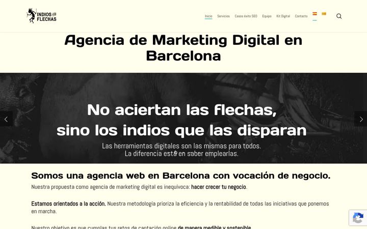 Screenshot of indiosconflechas.com
