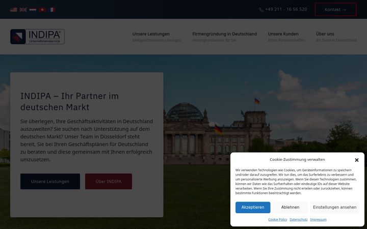 Screenshot of indipa.ch