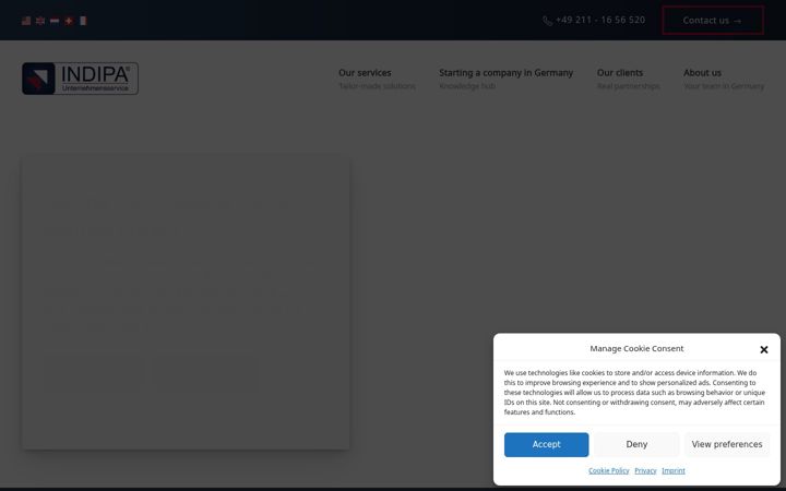 Screenshot of indipa.co.uk