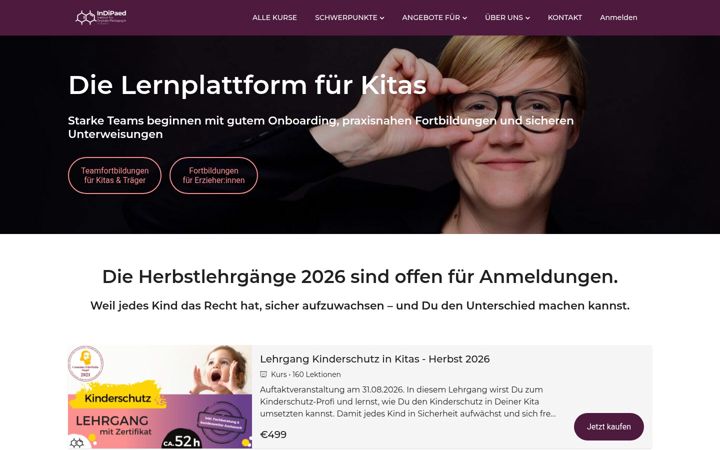 Screenshot of indipaed.de