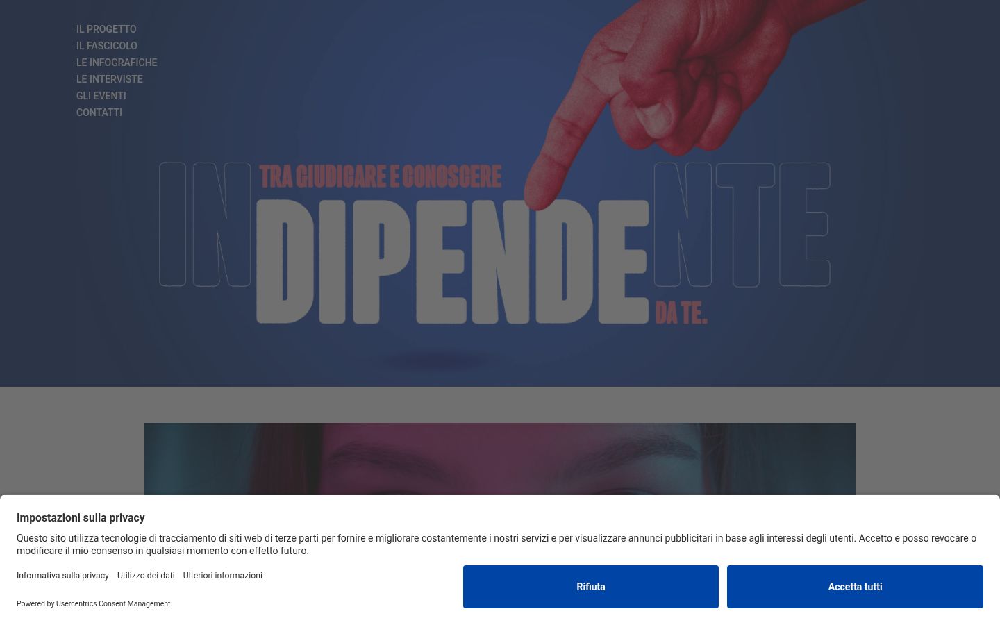 Capture d'écran de la bannière de consentement affichée avant toute interaction