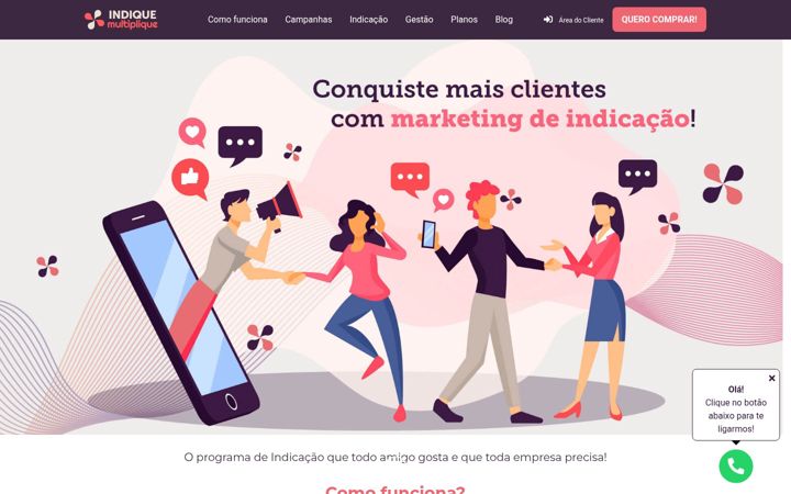 Screenshot of indiquemultiplique.com.br