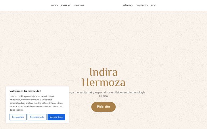 Posnetek zaslona indirahermoza.com