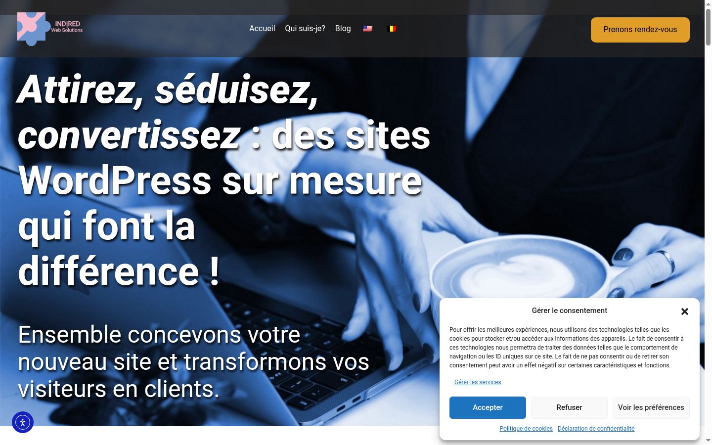 Screenshot del banner di consenso mostrato prima di qualsiasi interazione