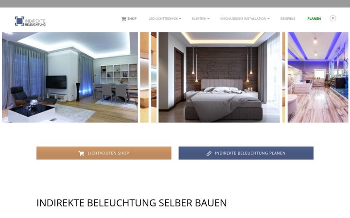 Ekraanipilt saidist indirekte-beleuchtung.com
