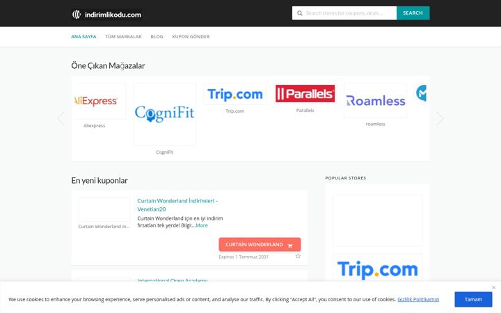 Posnetek zaslona indirimlikodu.com