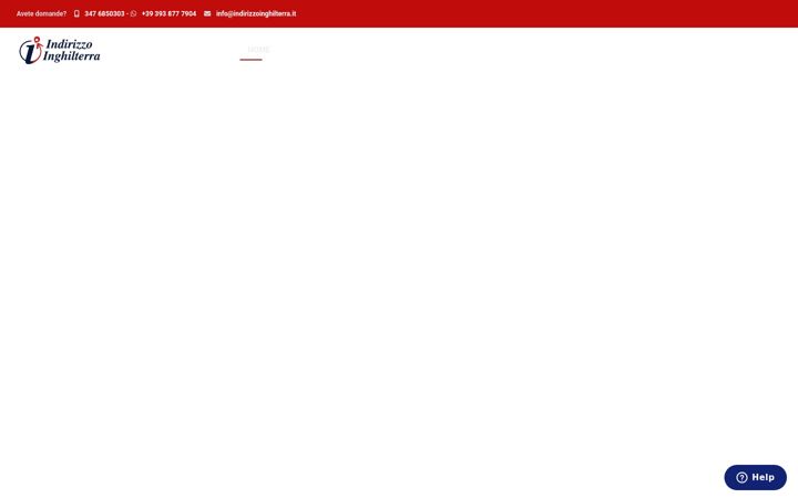Screenshot of indirizzoinghilterra.it