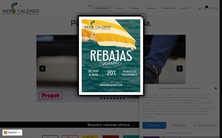 Ekraanipilt saidist indiscalzado.com