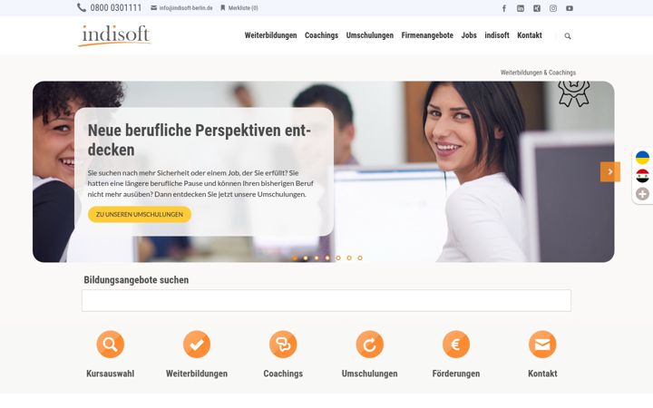 Screenshot of indisoft-weiterbildung.de