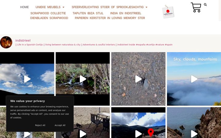 Posnetek zaslona indistrieel.com