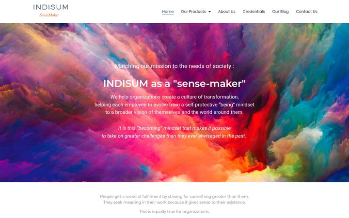 Posnetek zaslona indisum.com
