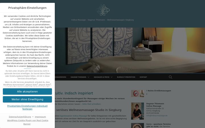 Screenshot of indiva-massage.de