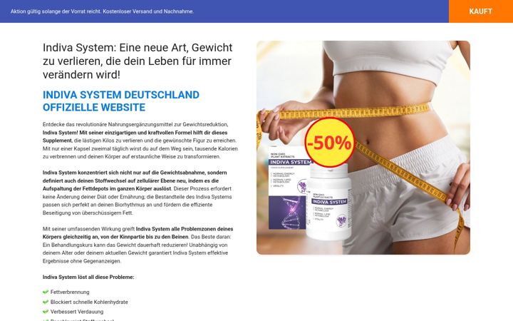 Skjámynd af indivasystemdeutschland.com