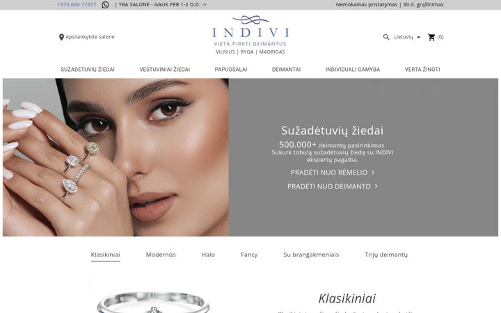 Posnetek zaslona indivi.lt