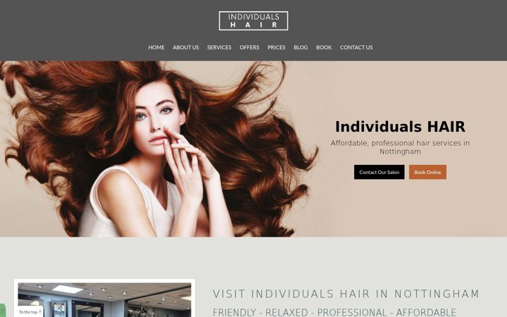 Screenshot of individualshair.com