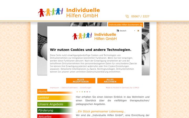 Screenshot of individuelle-hilfen-bockenem.de