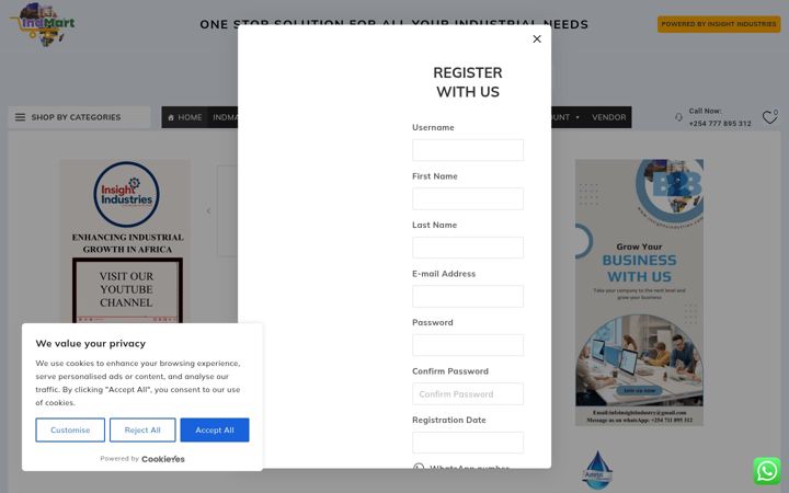 Screenshot of indmart.org