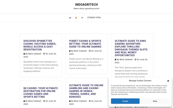 Screenshot of indoagritech.com