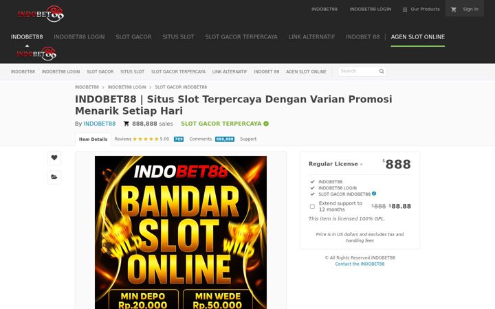 Screenshot of indobet88bola.com