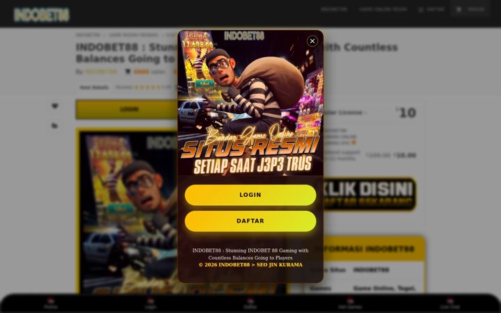 Screenshot of indobet88id.net