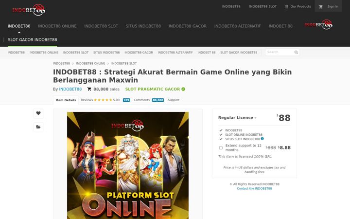 Screenshot of indobet88space.com