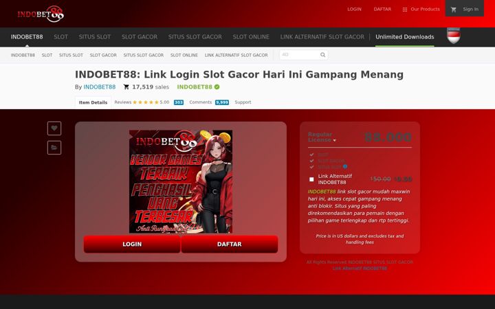Screenshot of indobet88sport.com