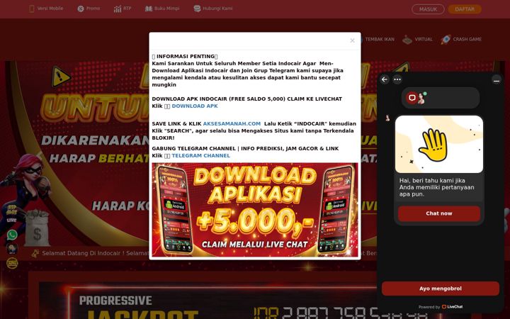 Screenshot of indocair102.xyz