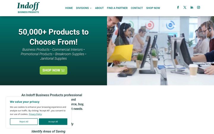 Screenshot of indoffbusinessproducts.com
