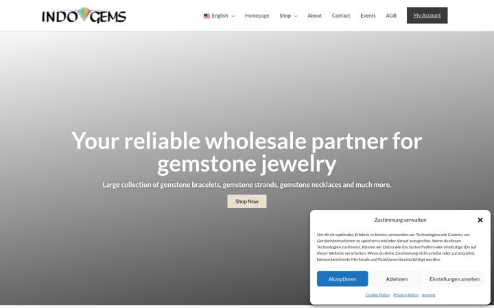 Screenshot of indogems.de