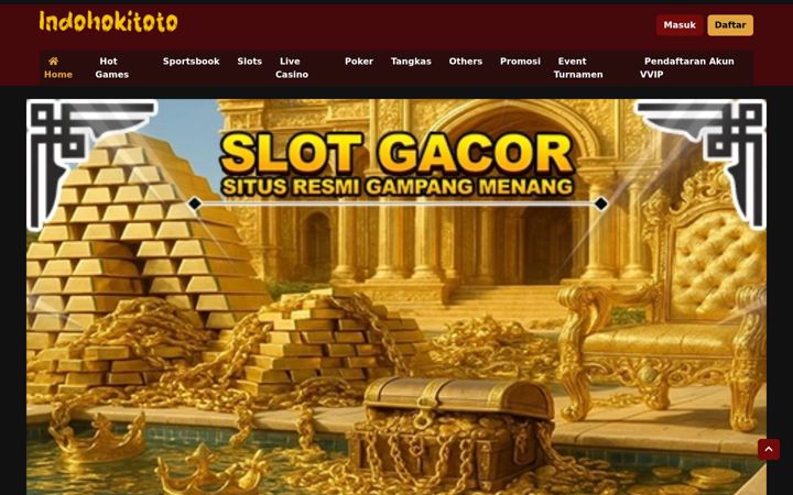 Screenshot of indohokitoto.com
