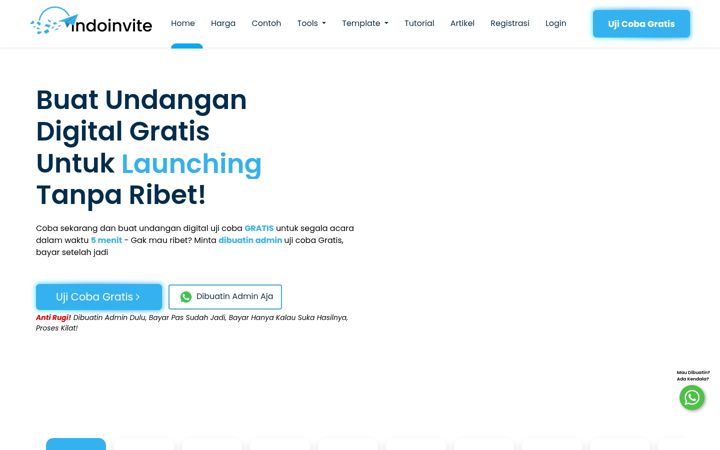 Screenshot of indoinvite.com