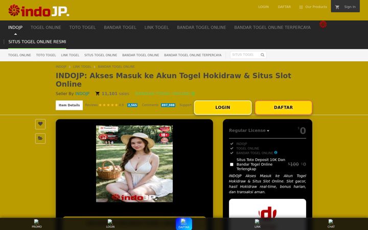 Screenshot of indojpmasuk.com