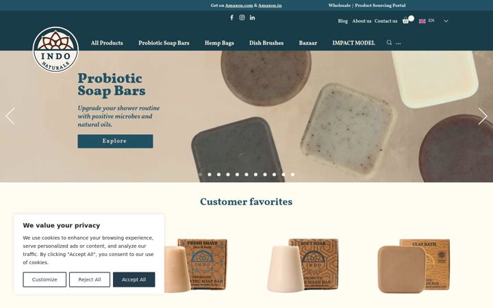 Screenshot of indonaturals.com