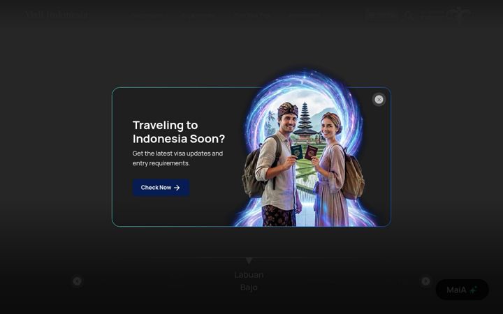 Screenshot of indonesia.travel