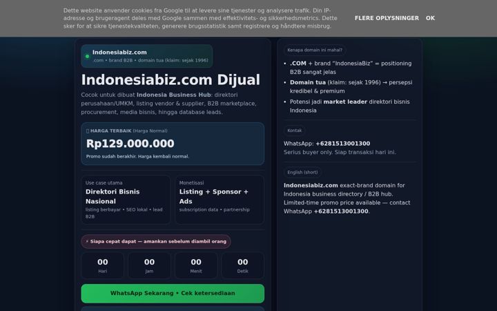 Screenshot of indonesiabiz.com