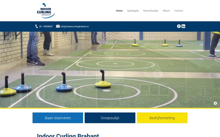 Screenshot of indoorcurlingbrabant.nl
