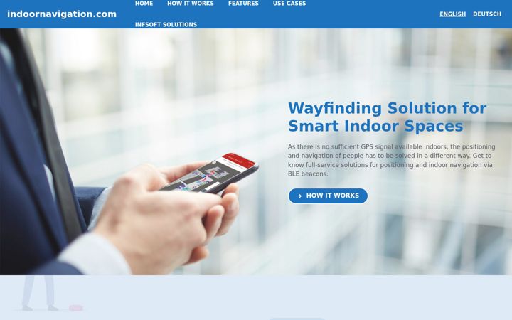 Screenshot of indoornavigation.com