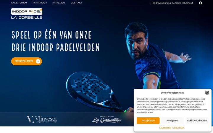 Screenshot of indoorpadellacorbeille.be