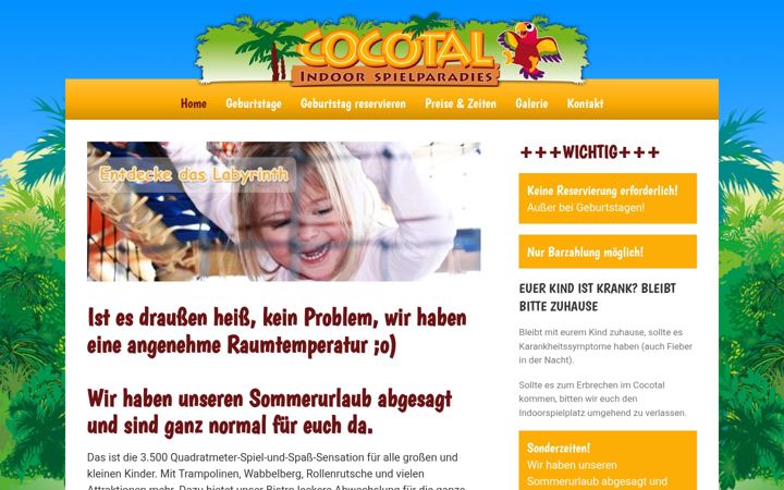 Screenshot of indoorspielplatz-seligenstadt.de