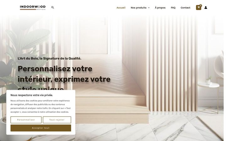 Screenshot of indoorwood.fr