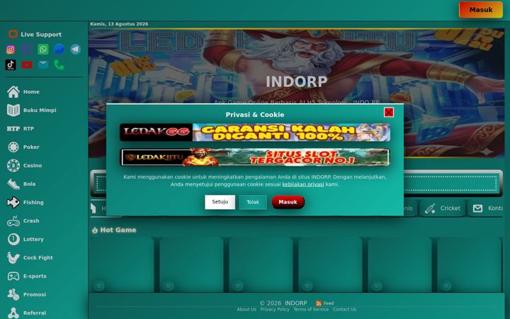 Screenshot of indorp.org