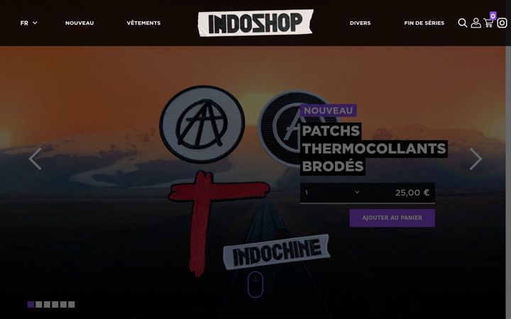 Screenshot of indoshop.fr
