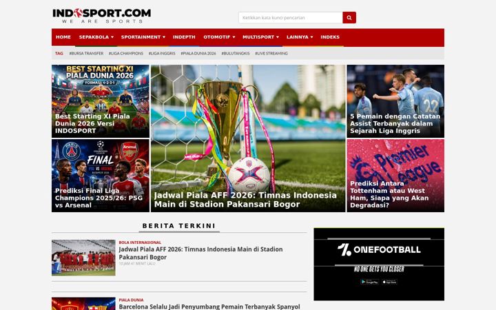 Screenshot of indosport.com