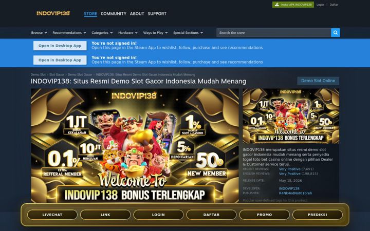 Screenshot of indovip138.org
