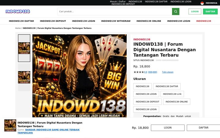 Screenshot of indowd138.com