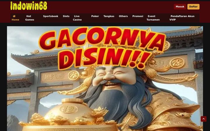 Screenshot of indowin68.com